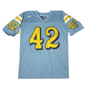 Vintage Reebok UCLA Bruins football #42 Jersey Mens L Blue NCAA Football